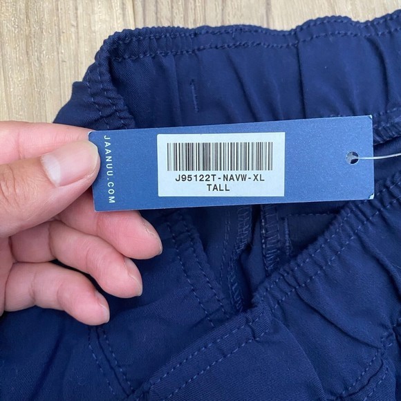NWT Jaanuu - Men's Navy Scrub Drawstring Jogger Pants J95122T - Size XL Tall - Picture 4 of 7
